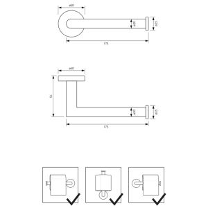 Brauer 5-NG-152 accessoire set 3-in-1 rvs geborsteld pvd