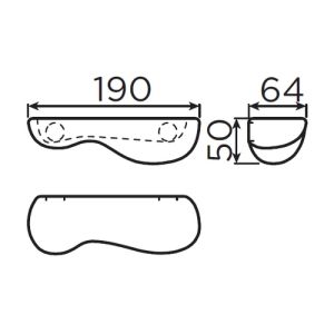Clou Cliff CL0900001 planchet 190mm keramiek wit