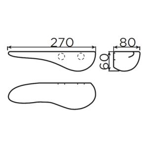 Clou Cliff CL0900004 planchet 270mm keramiek wit