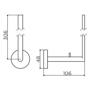 Clou Flat CL090203520 reserverolhouder mat wit