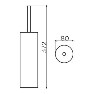 Clou Sjokker SJ092600120 toiletborstelgarnituur staand mat wit