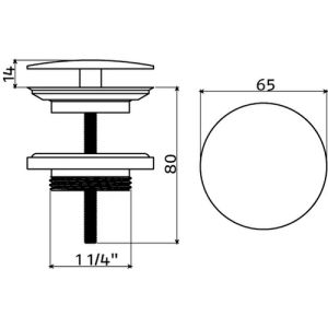 Clou Wash Me HIPO102721 afvoerplug t.b.v. wastafel mat zwart