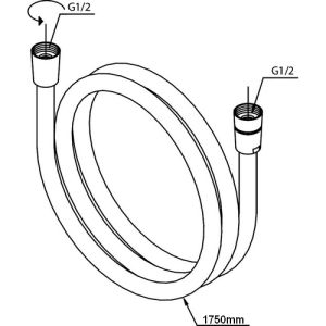Damixa 76683.00 Easyflex doucheslang 175cm zilverkleurig