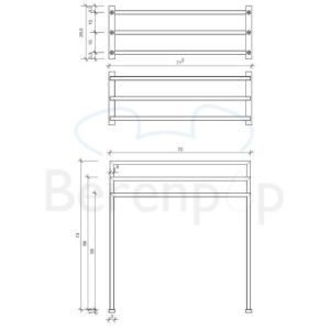 Decor Walther 0500360 HT 9 staande handdoekhouder mat zwart