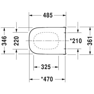 Duravit D-Code 0060390000 toiletzitting Vital met deksel wit