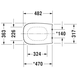 Duravit D-Code 0062090096 toiletzitting met deksel wit