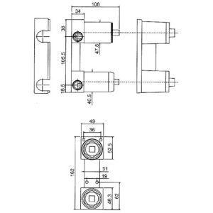 Fima Carlo Frattini Corpo F2635CR inbouwdeel voor badmengkraan met 3-weg omstelling chroom (OUTLET)