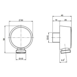 Fima Carlo Frattini Doccia F2013CR wandaansluitbocht 1/2
