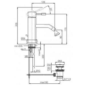 Fima Carlo Frattini Spillo F3221BS wastafelkraan mat wit (OUTLET)