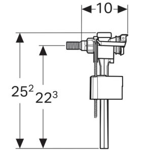 Geberit 136724003 Type 333 vlotterkraan