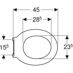 Geberit 300 Comfort 501389011 toiletzitting zonder deksel wit