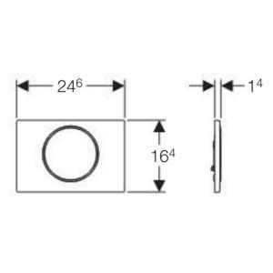 Geberit Sigma10 115758KN5 bedieningsplaat matchroom (OUTLET)