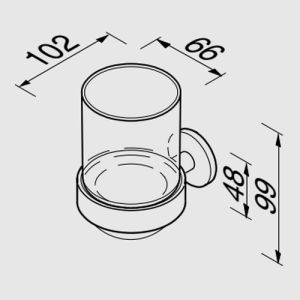 Geesa Nemox Black 91650206 glashouder mat zwart