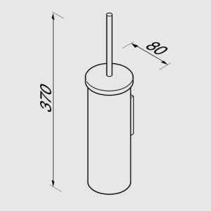 Geesa Nemox Black 91651166 toiletborstelhouder (zwarte borstelkop) mat zwart