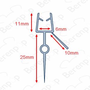 Get Wet C105 lekstrip horizontaal 100cm transparant, 6mm