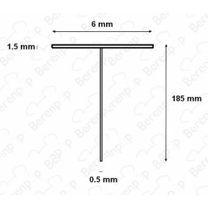 HSK E100067-185-10 inschuifrubber voor doucheprofiel 100cm lengte - 18,5mm hoog