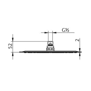 HSK Shower & Co! 1100054 hoofddouche rond super-vlak 300x2mm RVS gepolijst