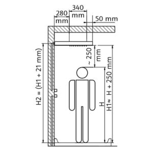 HSK Shower & Co! 1900013 regendouche Lavida vrijhangend RVS gepolijst