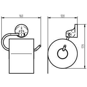 Haceka Aspen 1209512 closetrolhouder mat zwart