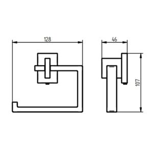 Haceka Edge 1208802 closetrolhouder grafiet