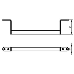 Haceka Ixi 1116108 badgreep 34cm RVS geborsteld