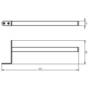 Haceka Ixi 1118376 reserverolhouder RVS geborsteld