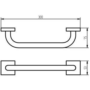 Haceka Mezzo Tec 1112654 badgreep 30cm RVS geborsteld