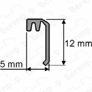 Huppe universeel 070020 afdichtingsprofiel, 185,3cm