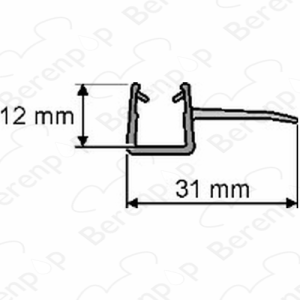 Huppe universeel 070027 afdichtingsprofiel, 195cm / 8mm
