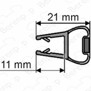 Huppe universeel 070033 magneetstrip, 200cm / 6mm
