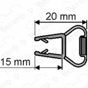 Huppe universeel 070037 magneetstrip, 193,2cm / 5mm *niet meer leverbaar*