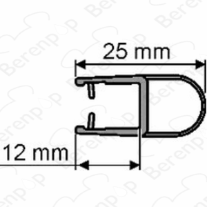 Huppe universeel 070038 o-profiel, 201cm / 8mm