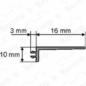 Huppe universeel 070040 afdichtingsprofiel (deur) segment, 190.7cm *niet meer leverbaar*