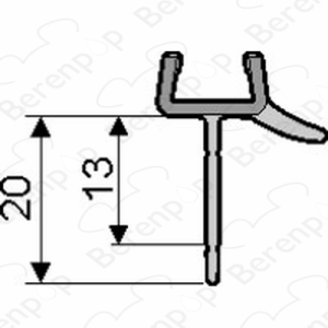 Huppe universeel 070053 afvoerprofiel recht 105cm / 8mm