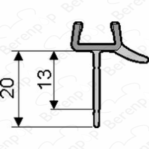 Huppe universeel 070055 afvoerprofiel gebogen 105cm / 6mm