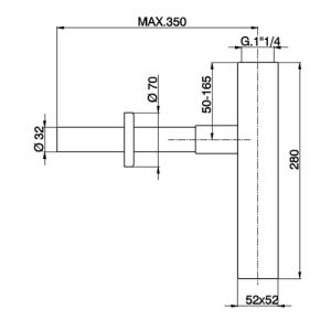 Pure DB3025-CH sifon chroom