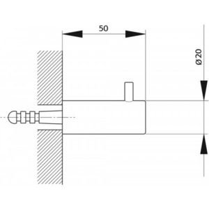 Pure Duero DU5482-CH handdoekhaak chroom