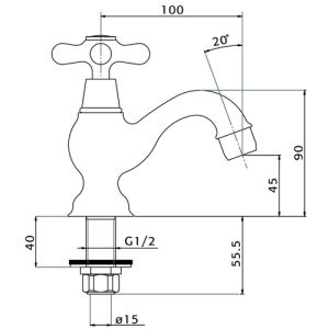 Pure Melrose ME5825 fonteinkraan chroom