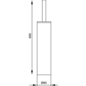 Pure RVS 316 Serie RV6501 toiletborstelgarnituur vrijstaand RVS geborsteld