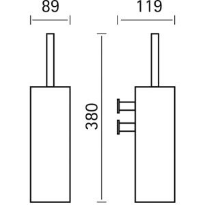 Pure RVS 316 Serie RV6701 toiletborstelgarnituur hangend RVS geborsteld