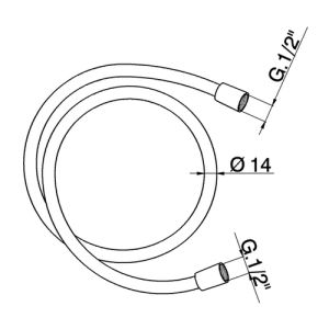 Pure RVS 316 Serie RV9060 doucheslang 150cm RVS