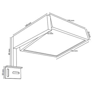 Raminex Move 680171 spiegellamp 40W G9 230V chroom (OUTLET)
