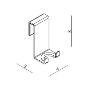 San4U 63899 ophanghaak chroom