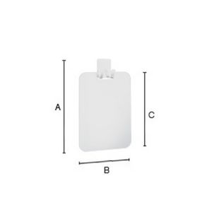 Smedbo Outline Lite FK620 plastic spiegel met zelfklevende haak chroom