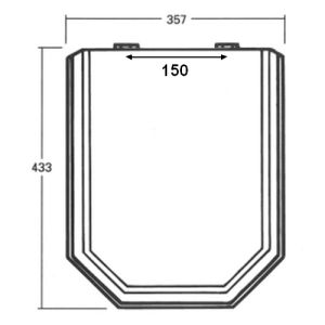 Sphinx Mycene S8H5800R000 toiletzitting met deksel 150mm wit