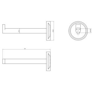 Clou Flat CL090203141 toiletrolhouder zonder klep rvs geborsteld