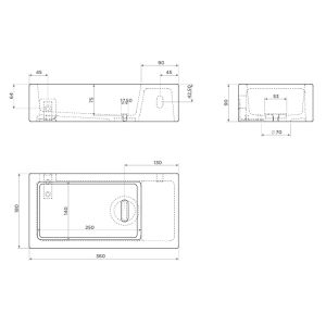 Clou Flush 3 CL0342031 keramiek fontein 36cm mat pijnboom groen