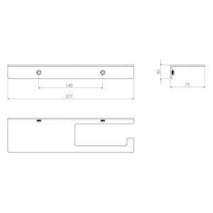Clou Fold CL090402829 toiletrolhouder met planchet chroom