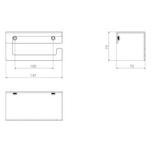 Clou Fold CL090402941 toiletrolhouder met cover rvs geborsteld