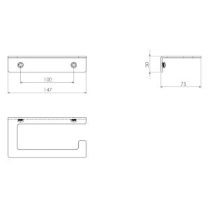 Clou Fold CL090403041 toiletrolhouder rvs geborsteld